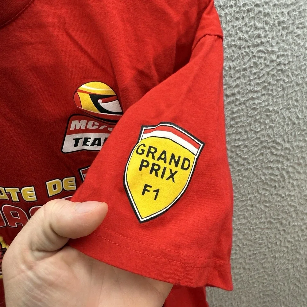 B&C Shirt Adult Large Red Principaute De Monaco F1 Grand Prix Formula One Racing